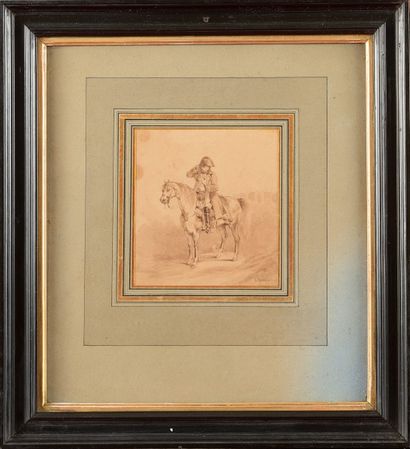 null Niocolas Toussaint CHARLET (1792-1845) « L’Empereur Napoléon 1er à cheval »...