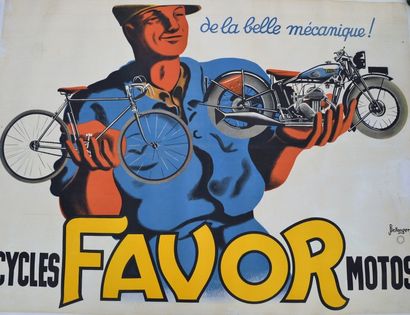 null Pierre BELLENGER (XX eme) "Affiches FAVOR" Deux affiches identiques. « De la...