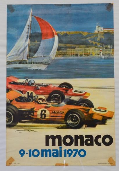 null Michael TURNER ( Anglais, né en 1934) "Grand Prix de Monaco 1970" Affiche originale,...