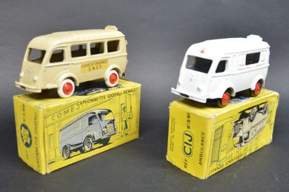 null "C.I.J - Renault Goelette- Ambulance & S.N.C.F" Deux miniatures au 1/43°. Ref...