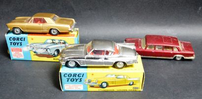 null " CORGY TOYS- Studebaker " Golden Hawk" & Buick Riviera" Deux miniatures au...