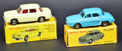 null "DINKY TOYS - Renault Dauphine & R 8" Deux miniatures au 1/43°. Ref n°524, Renault...