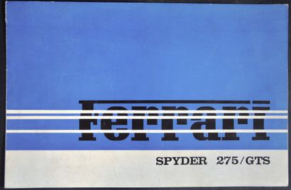 null " Ferrari Spyder 275/GTS" Dépliant 2 volets, Ferrari Spyder 275 / GTS, vers...
