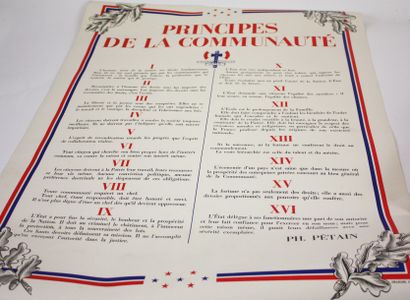 null Ensemble comprenant dix-huit affiches dont deux grandes images d'Epinal sur...