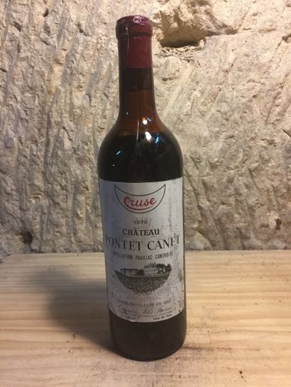 null 6 BLLE
Château PONTET CANET (Pauillac) mise Cruse
1970
NLB/Début épaule/1SE