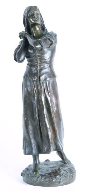 Raoul LARCHE (1860-1912) Jeanne d'Arc Bronze...