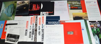  "Maserati :des années 60 aux années 80" Tous les catalogues et dépliants sont bilingues...