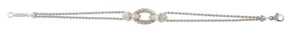 null BOUCHERON BRACELET en or gris retenant un motif central de la collection "serpent"...