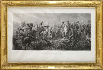 null Baron GERARD, d’après « La bataille d’Austerlitz » Grande gravure en noir et...