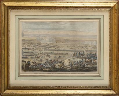 null Carle VERNET, d’après « La bataille d’Austerlitz » Gravure aquarellée par Bosq....