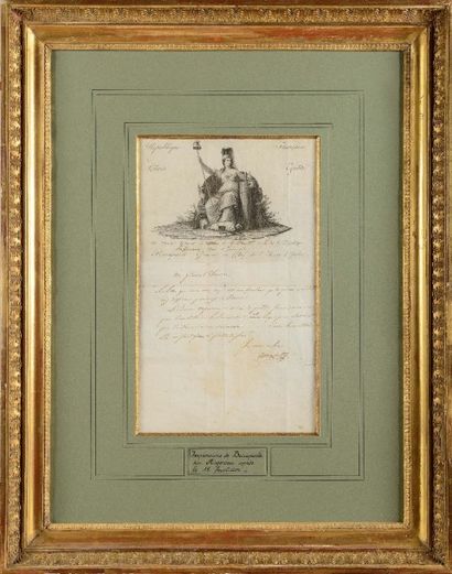 BONAPARTE (Napoléon). Lettre signée « Bonaparte...
