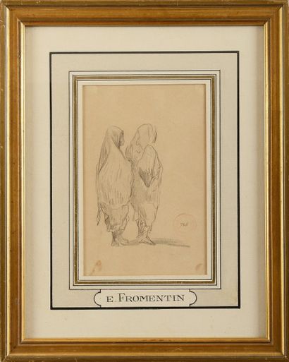 null Eugène FROMENTIN (1820-1876)
Arabe à la canne (recto & verso) - Oriental assis...