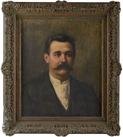 null E. DOYEN (fin XIXème siècle)
Portrait d’un couple
Deux huiles sur toiles formant...