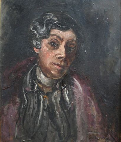 null EMILIE CHARMY (1877-1965) Portrait de femme Huile sur toile Signée en bas à...