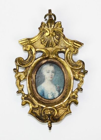 ECOLE FRANCAISE vers 1760 Portrait d’une...