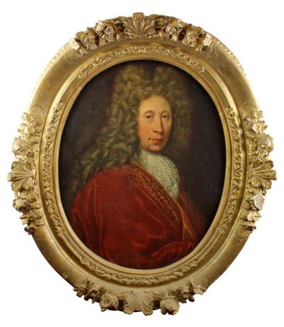 null ECOLE FRANCAISE du XVIIIème siècle Portrait présumé du Baron de Meynard Huile...