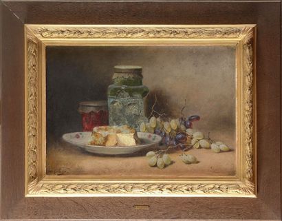 null Léon Charles HUBER (1858-1928) Nature morte aux fruits Huile sur toile signée...