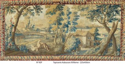 AUBUSSON XVIIIème siècle Belle tapisserie...