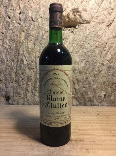 null 6 blles 1975 Château GLORIA (St Julien) quleques etiquettes TLA/ 2 NLB