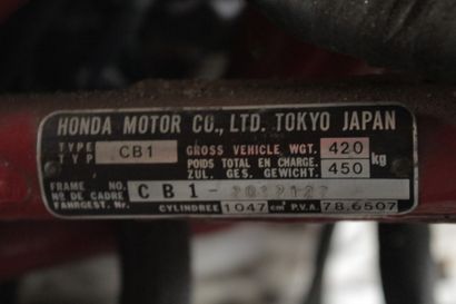 null Honda CB1 N° 2012122 1047 cc
