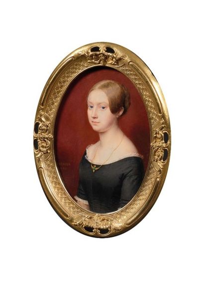 null Jean-Marie-Ferdinand REG NIER (avant 1792 - 1865) «Portrait de Marie-Joséphine-Clémence...