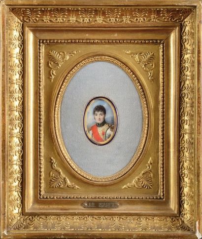 null Jean-Baptiste ISABE Y (1767-1855) «Portrait de Jérôme Bonaparte en buste légèrement...