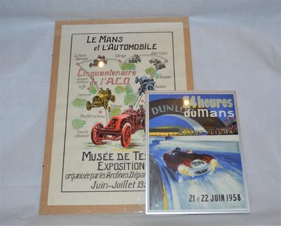 null Michel BELIGOND (1927-1973) "24 Heures du Mans 1958" 
Affiche officielle originale,...