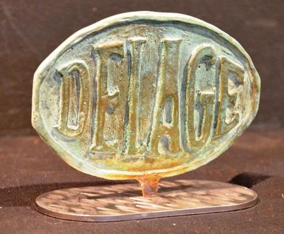 null Laurent GEORGES (Né en 1940) "Logo Delage" Bronze, fonte à la cire perdue (cire...