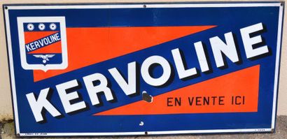 null "Kervoline" Plaque émaillée murale rectangulaire. "Kervoline, en vente Ici",...