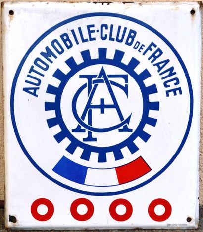 null "Automobile Club de France" Plaque émaillée murale pour l'A.C.F. Editions émaillerie...