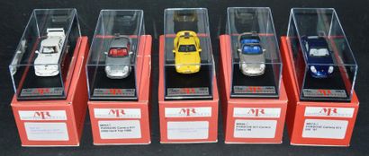 null "MR Models- Porsche" Lot de 5 miniatures de marque MR Models collection, échelle...