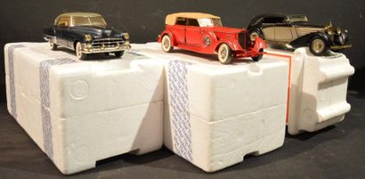 null "Packard, Cadillac & Maybach - The Franklin Mint" Lot de 3 miniatures au 1/24°...