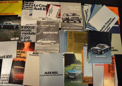null "Audi" Modèles: 60 , 60 L/ 75, 75 L: 16 catalogues, Français, Allemand, 1968...