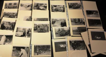 null " Photographies- Rallye Monté Carlo 1950 et 1951" Ensemble de 26 photographies...