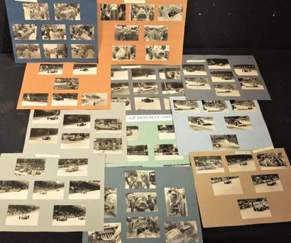 null "Photographies - Grand Prix de Monaco 1948" Ensemble de 52 tirages d'époque...
