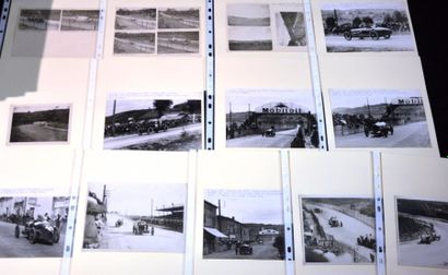 null "Photographies - Grand Prix de Lyon 1924" Ensemble de 20 photos de presse en...