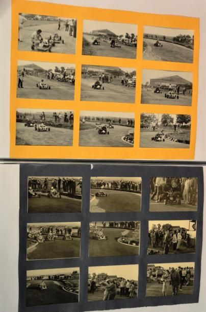 null "Rallye de Genève" Album contenant 3 planches, soit 27 photos tirages ancien...
