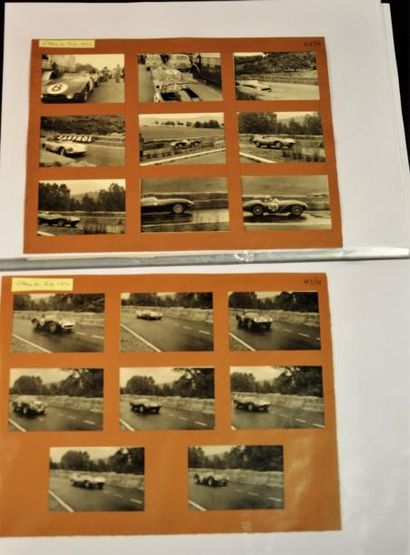 null "Courses sur Circuit" Album contenant 5 planches, soit 25 photos, tirages anciens...
