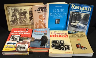 null "Livres Renault " Lot de livres sur Renault: "Louis Renault patron absolu",...