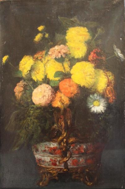 ECOLE FRANCAISE du XIXème siècle Bouquet...