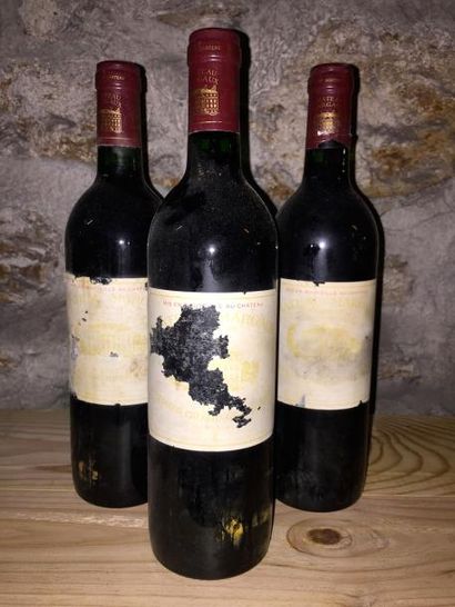 null 3 Blle Château MARGAUX (Margaux) 1975 - Bons niveaux/Etiquettes très passée...