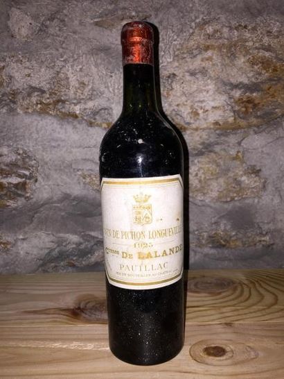 null 1 Blle Château PICHON LONG.COMTESSE (Pauillac) 1925 - Belle/Très rare millé...