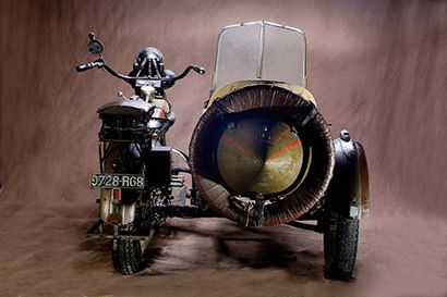 null HARLEY DAVIDSON Type JD N° 9 785 Avec Side-Car Carte grise française Possession...