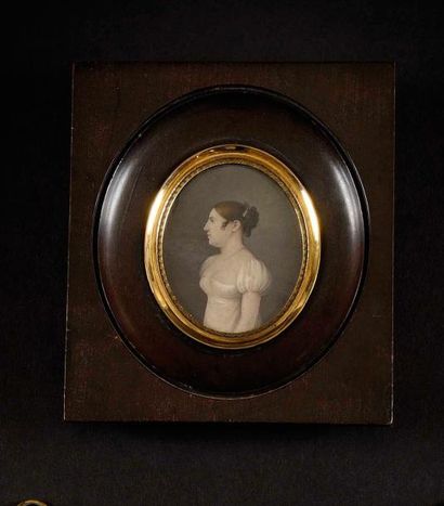 null Louis SCHIRMER Ecole Allemande du début du XIXème siècle «Portrait de la comtesse...