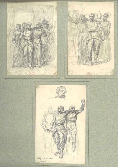 null Auguste RAFFET (1804-1860) Très rare recueil contenant soixante-dix-huit dessins,...