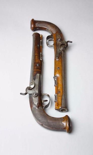 null Paire de pistolets de Louis-Marie Auvray, Préfet du Ier Empire, général français...