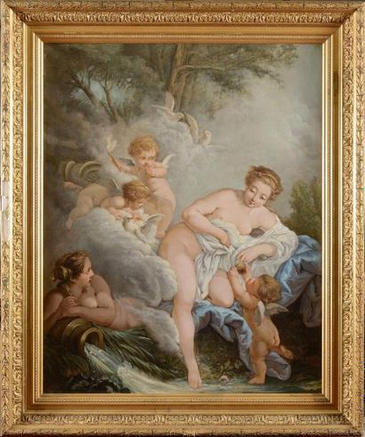 null François BOUCHER (1703-1770), d'après Vénus et les amours Huile sur toile Non...