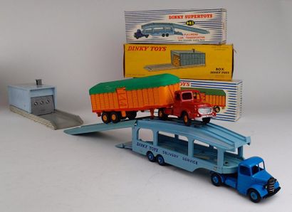 null DINKY TOYS - Tracteur Willème et semi-remorque bachée 36B - Pullmore Car Transporter...