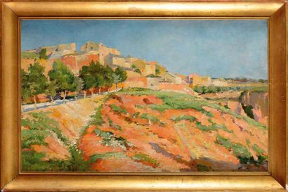 null Julien Gustave GAGLIARDINI (1846-1927) Paysage du midi Huile sur toile Signée...