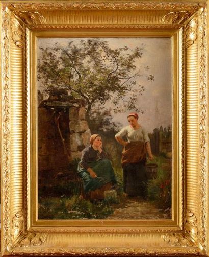 null Charles Joseph BEAUVERIE (1839-1923) Femmes au puits Sur sa toile d'origine...